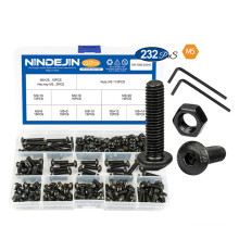 Grade 10.9 Carbon Steel M5 Black Socket Hex Allen Round Head Bolts Nuts And Washers